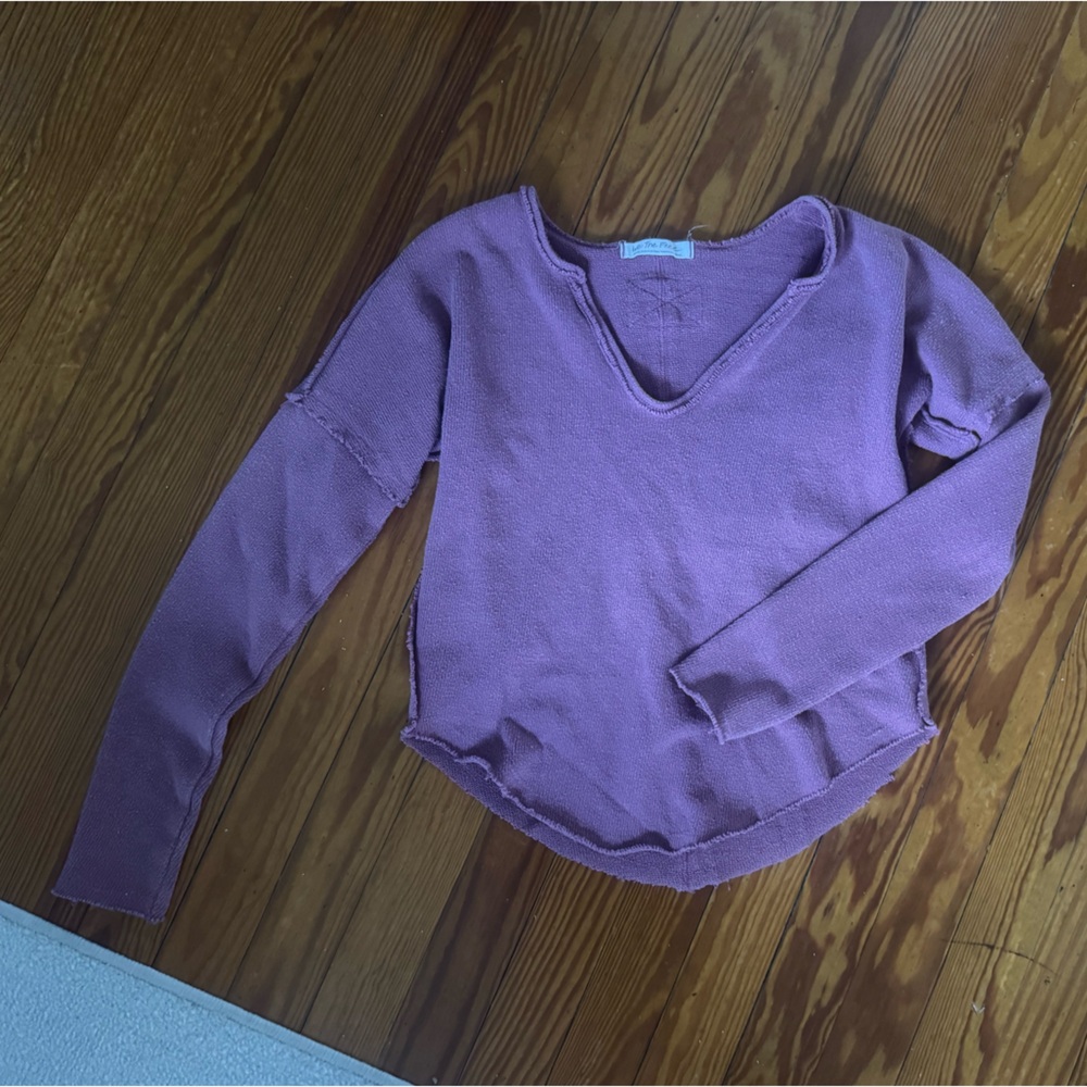 We The Free Lavender Knit Top